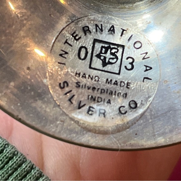Christmas Tree SILVER Plated Tree Candlestick Holder Vtg International Silver Co - Picture 8 of 11